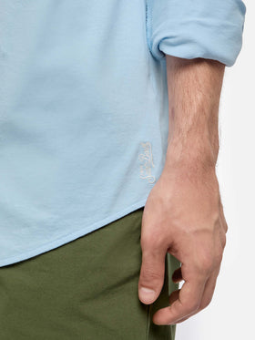Amalfi light blue jersey piquet shirt