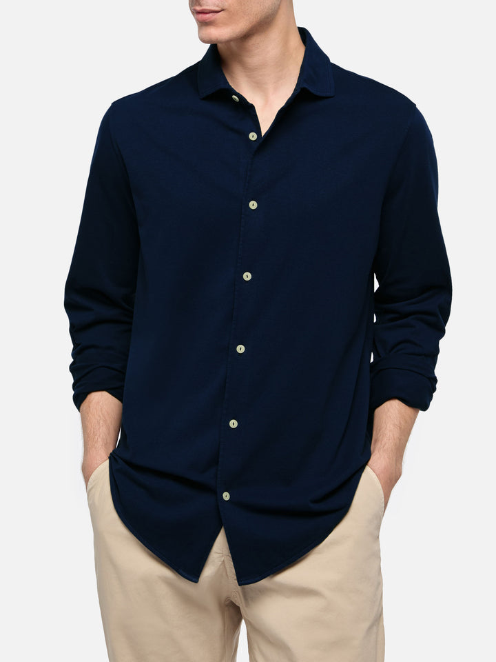 Amalfi navy blue jersey t shirt