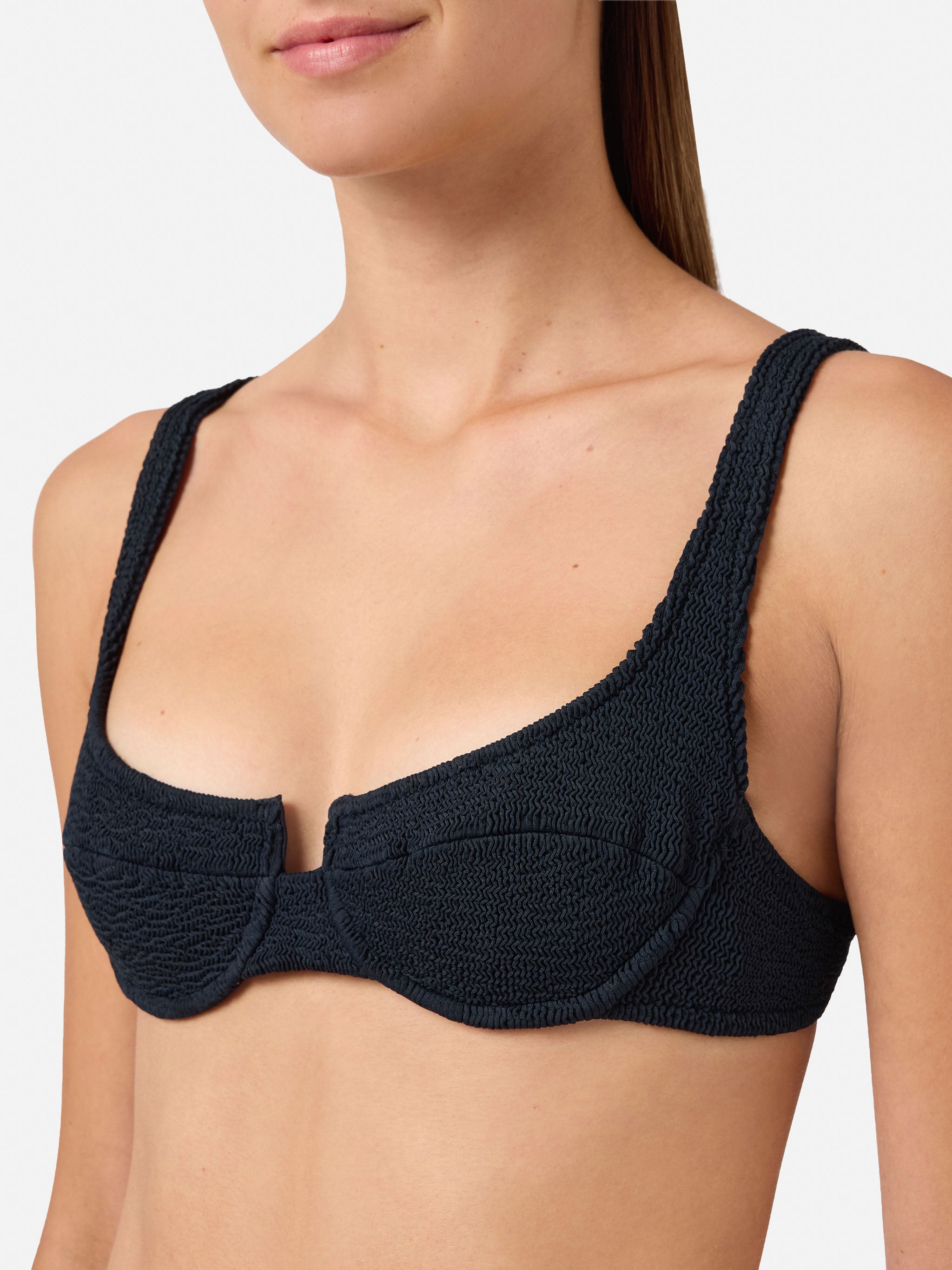 Amira Elise black crinkle bikini – MC2 Saint Barth