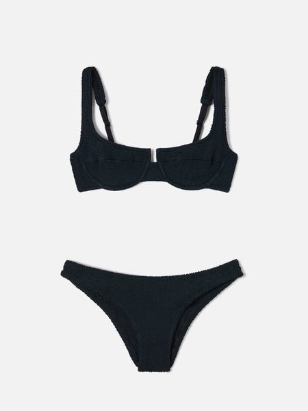 Amira Elise black crinkle bikini – MC2 Saint Barth