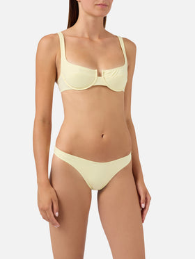 Bikini Amira Naomi balconette giallo burro tinta unita