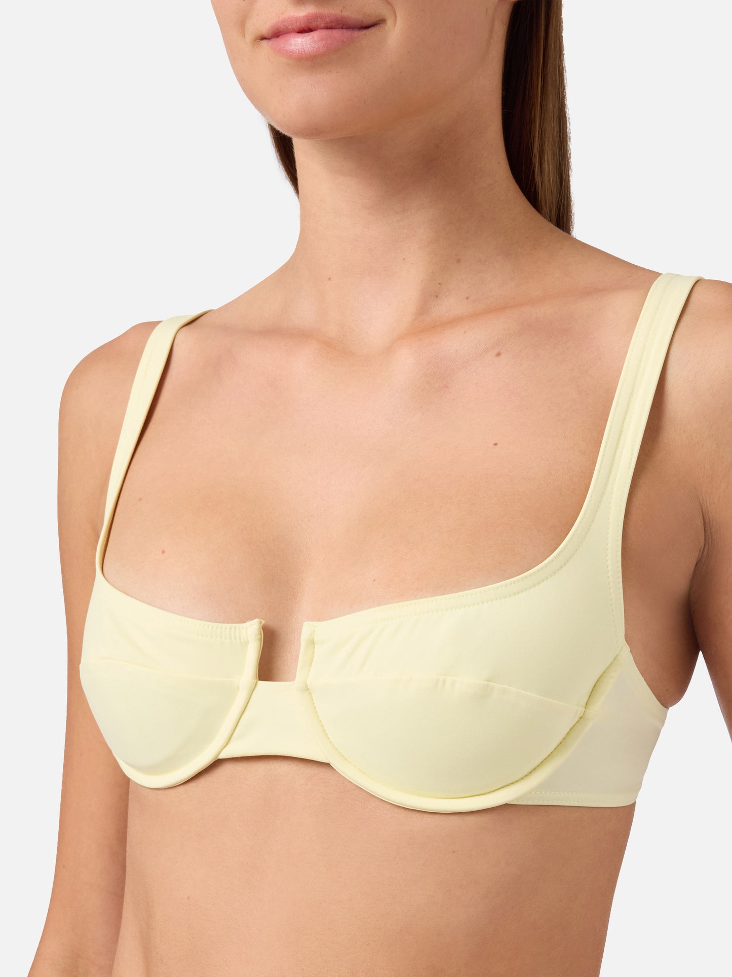 Bikini Amira Naomi balconette giallo burro tinta unita