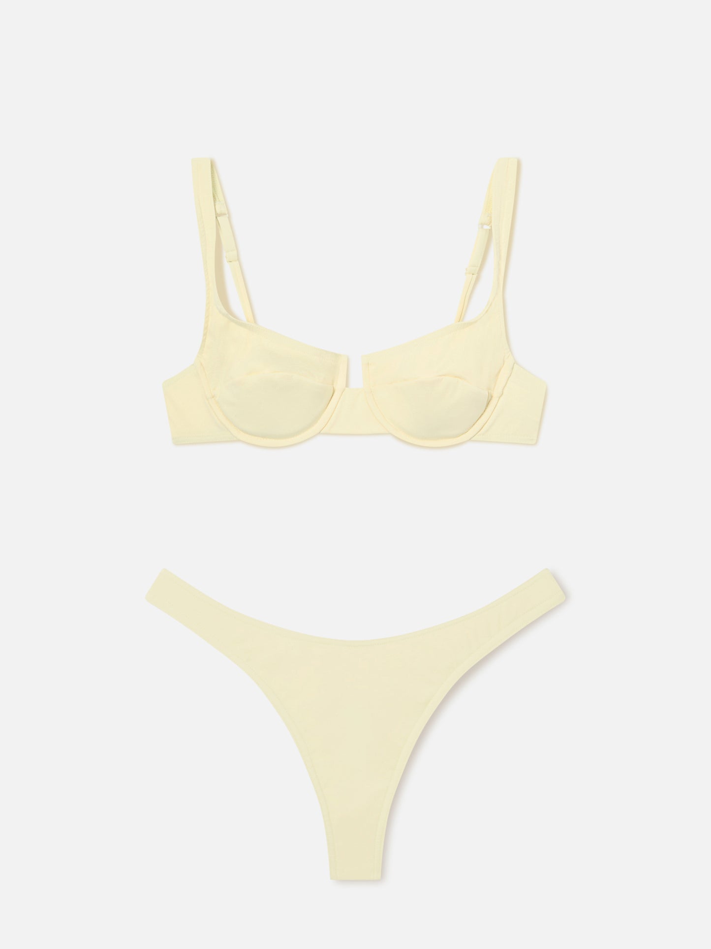Bikini Amira Naomi balconette giallo burro tinta unita