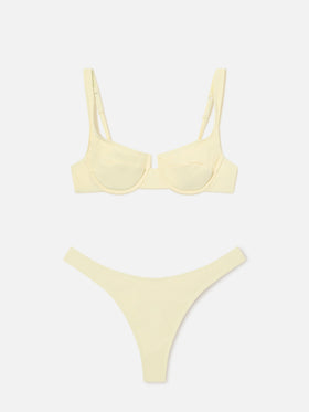 Bikini Amira Naomi balconette giallo burro tinta unita