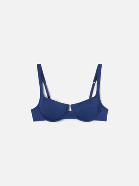 Top bikini Amira balconette blu navy