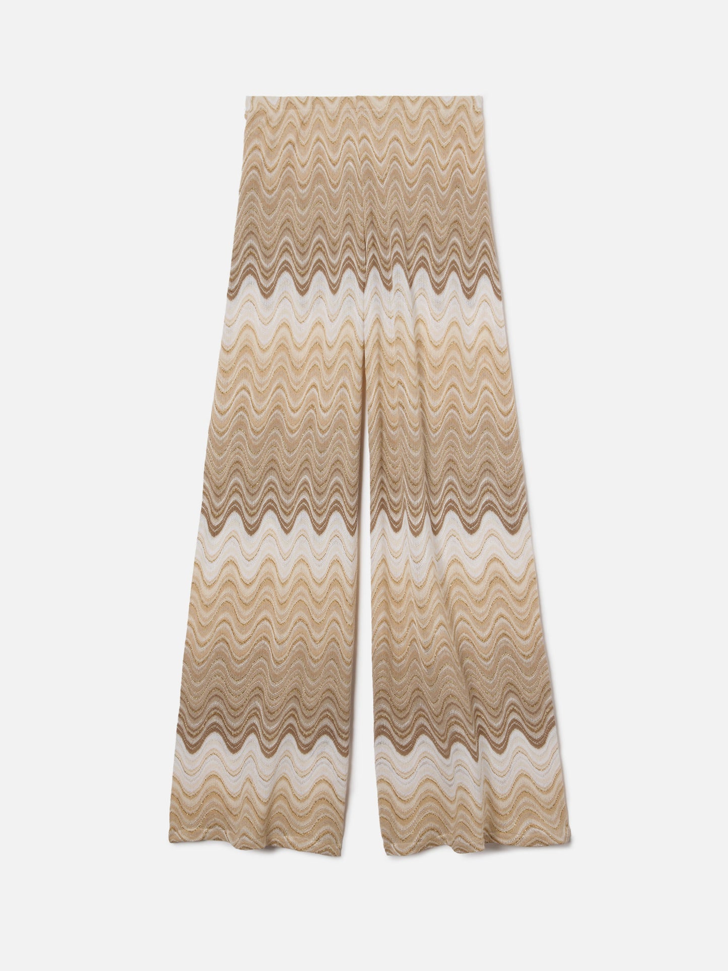 Beige Amalia degradé raschel long trousers