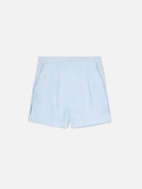 Shorts Amani in lino azzurro
