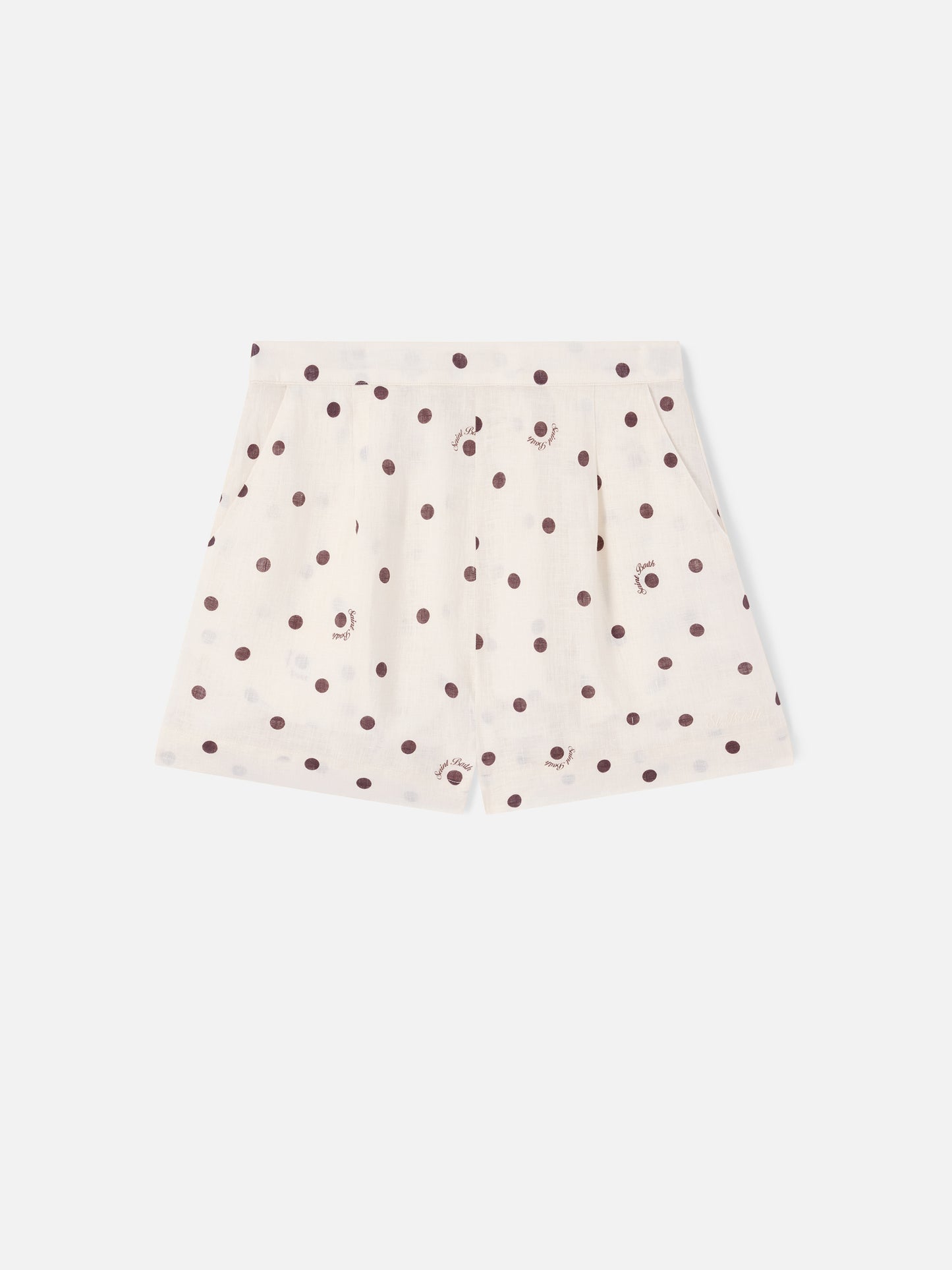 shorts de lino con estampado de lunares Amani 