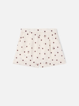 shorts de lino con estampado de lunares Amani 