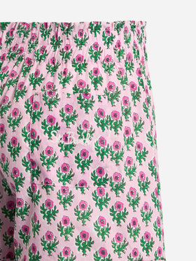 Girl cotton ruffled shorts Ander P with flower print