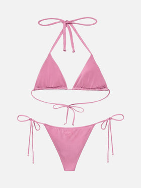 Sliding triangle bikini Annabelle Marielle with pink rhinestones