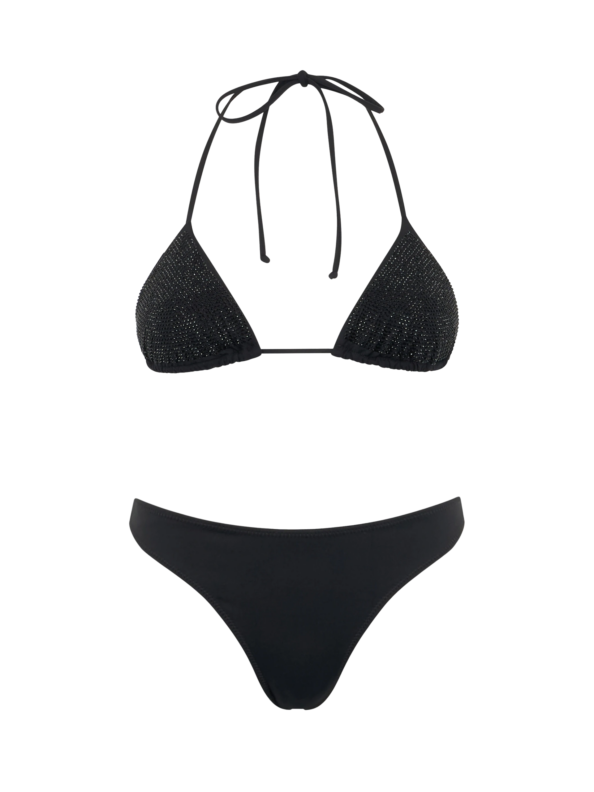 Annabelle Naomi black rhinestone triangle bikini – MC2 Saint Barth
