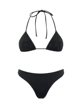 Bikini a triangolo nero da donna Annabelle Naomi con strass