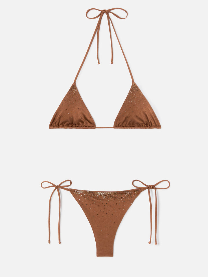 Annabelle Marielle brown bikini with strass
