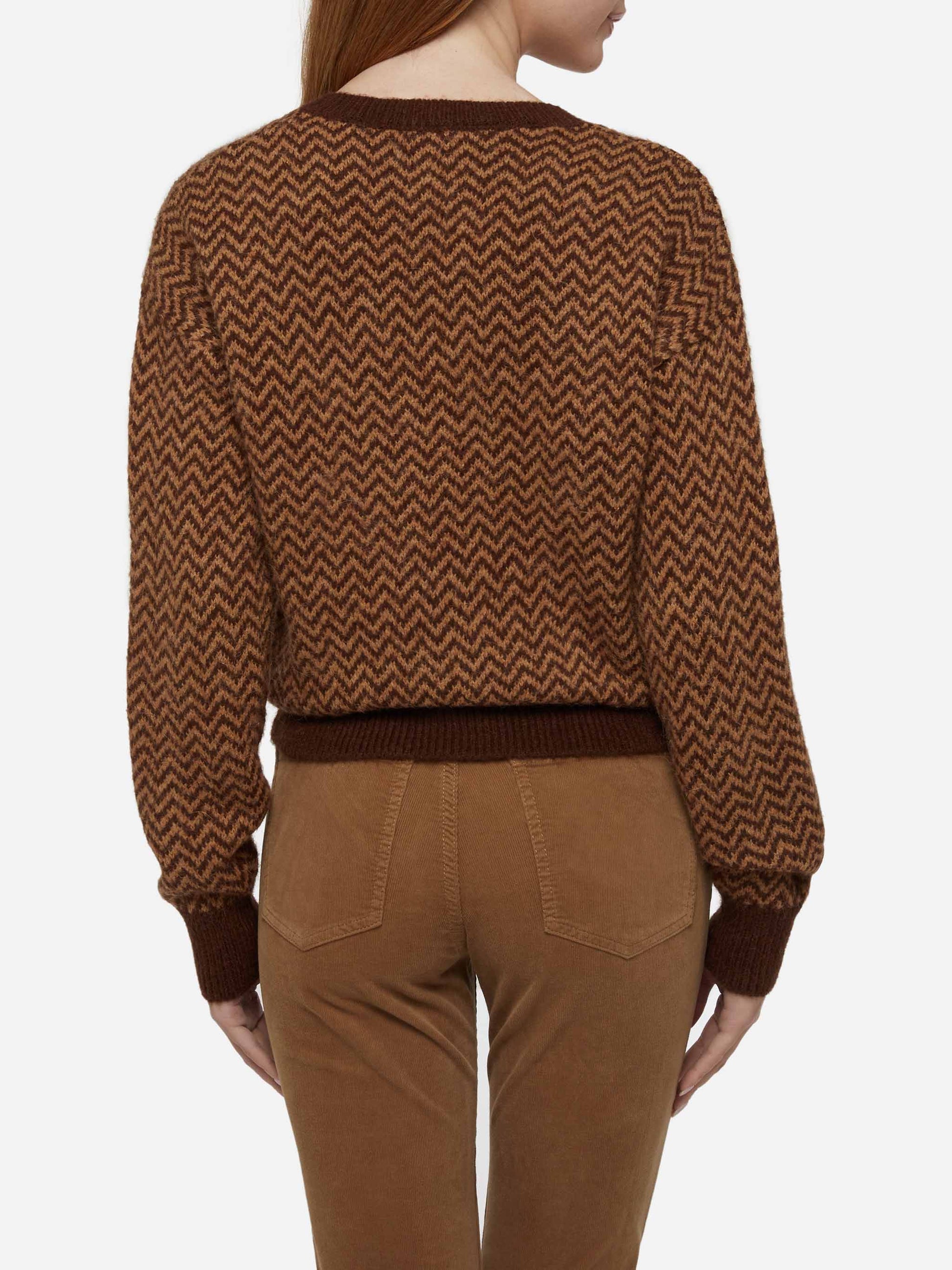Woman cropped sweater with argyle pattern - MC2 Saint Barth
