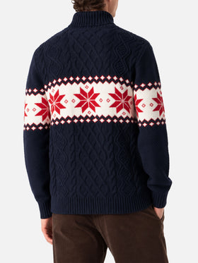 Pull à demi-col montant avec lettrage Bombardino 