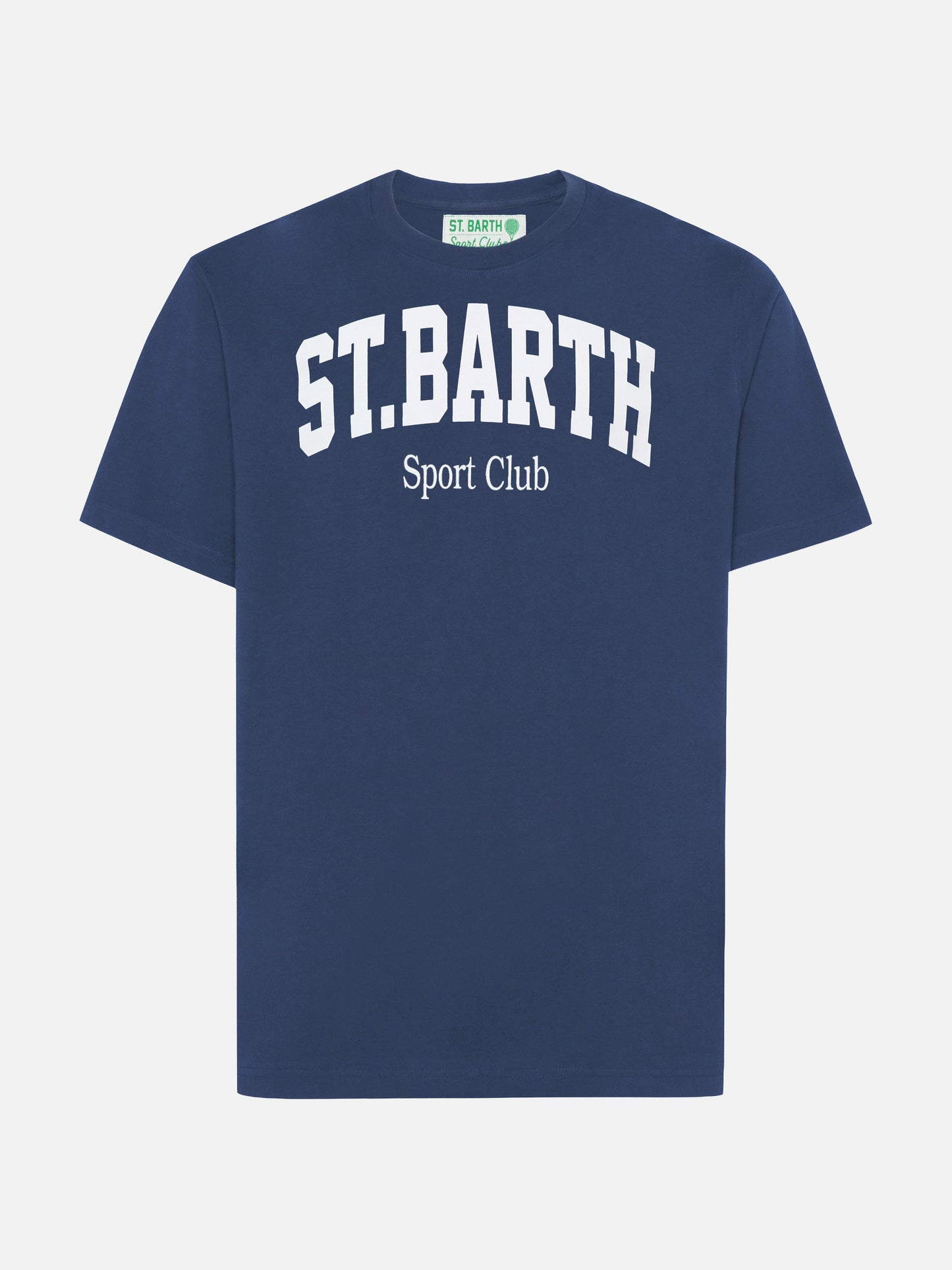 Arnott cotton T-shirt in blue with St. Barth Sport Club print
