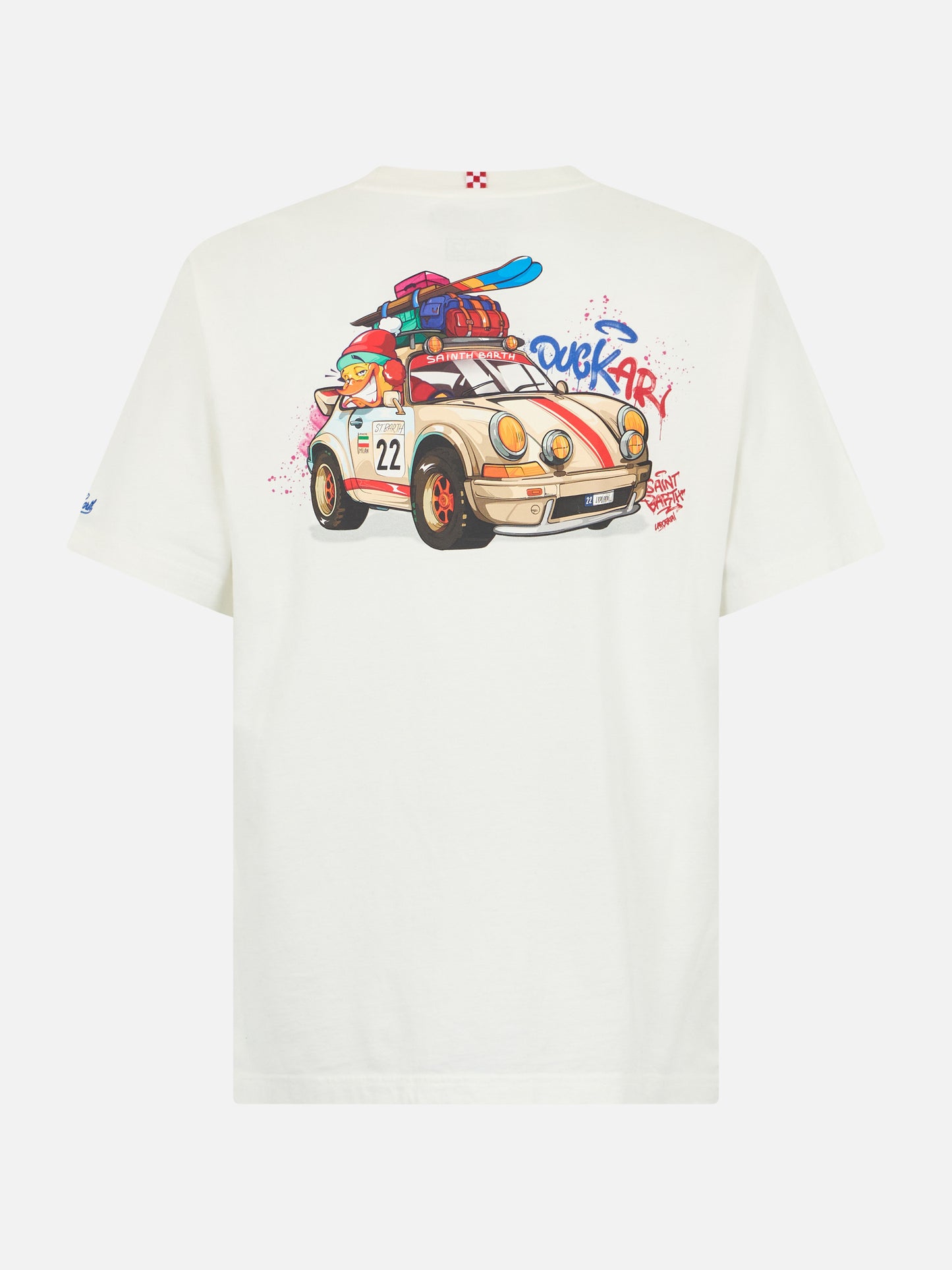 Schweres Baumwoll-T-Shirt für Herren von Arnott mit Cryptopuppets-Entenauto | CRYPTOPUPPETS SPECIAL EDITION