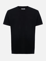 Man black heavy cotton t-shirt Arnott with St. Barth embroidery