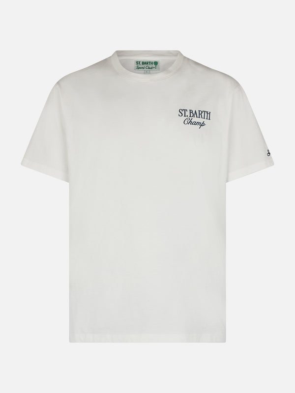 T-shirt da uomo in cotone pesante Arnott con stampa Apres tennis champ