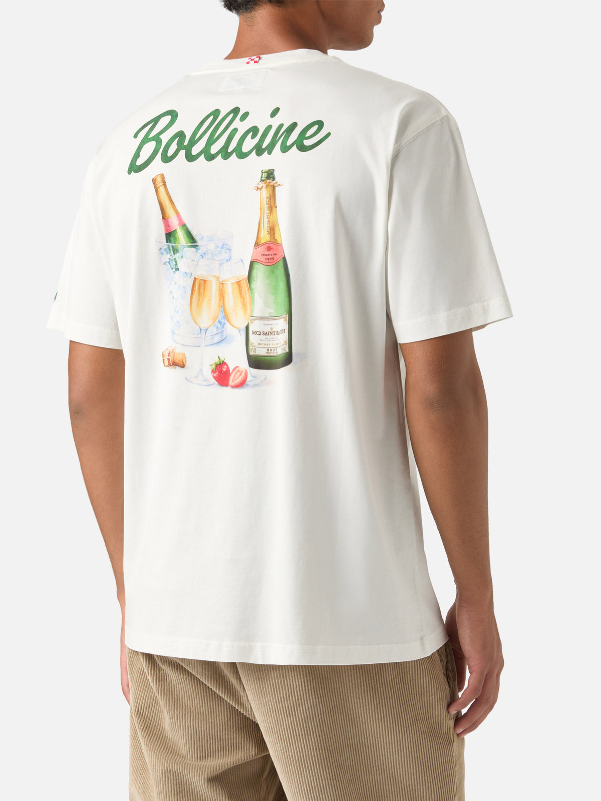 Off white Arnott cotton t-shirt with Bollicine print