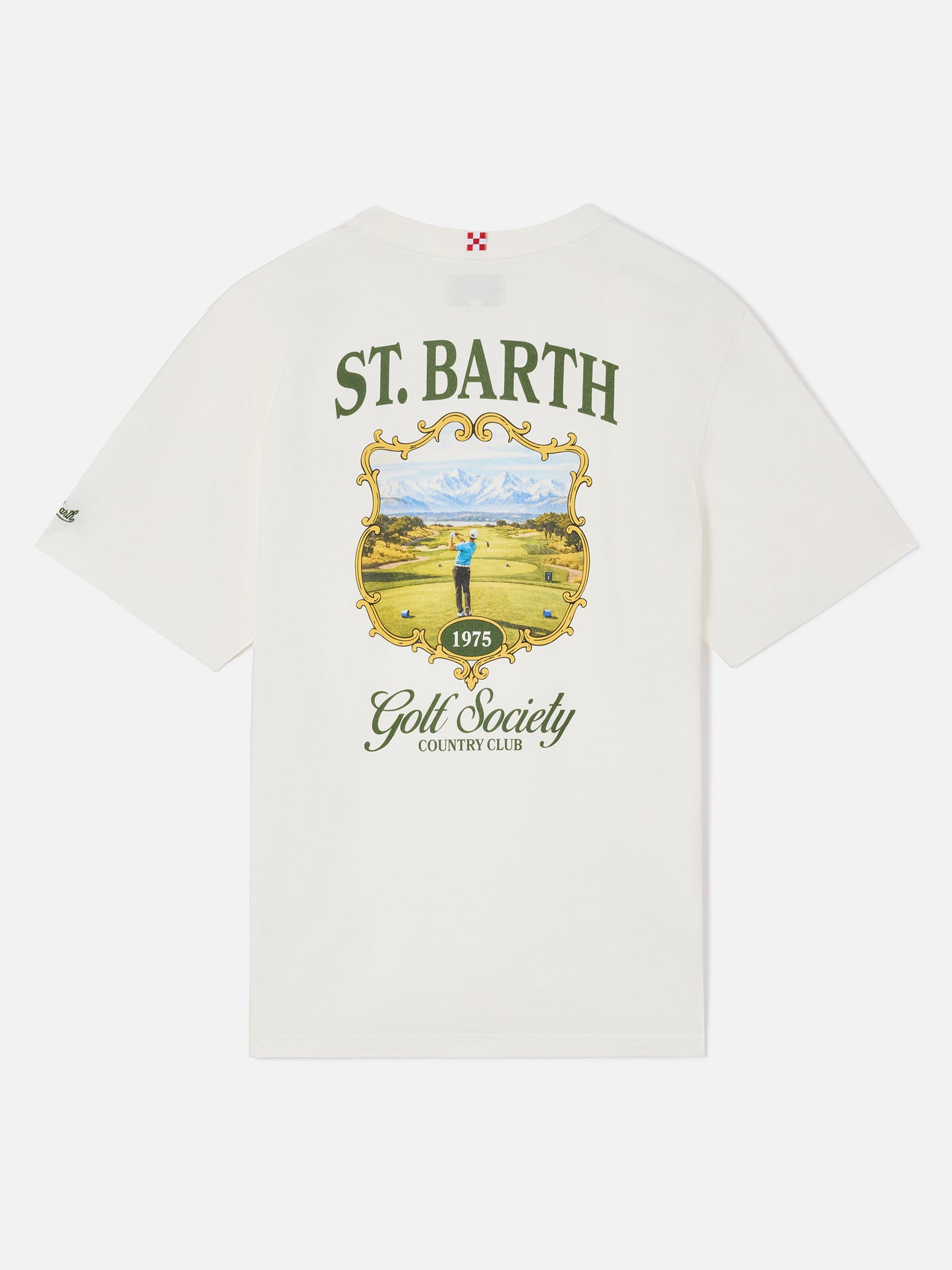 Arnott T-Shirt in Weiß mit St. Barth Golf Society-Print 