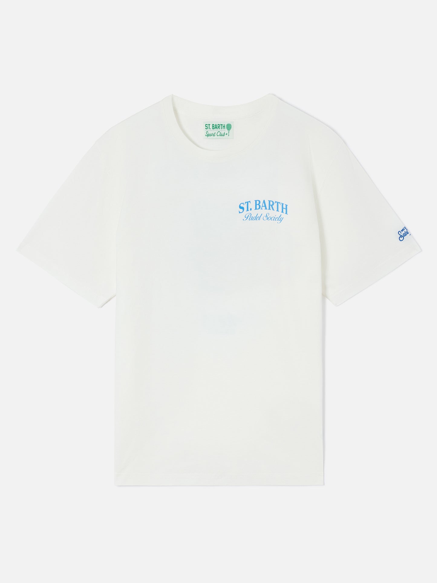 Arnott t-shirt in white with St. Barth Padel Society print