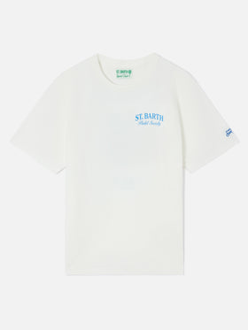 Arnott t-shirt in white with St. Barth Padel Society print
