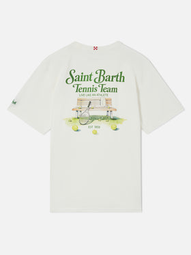 Arnott t-shirt in white with Saint Barth Tennis Team print