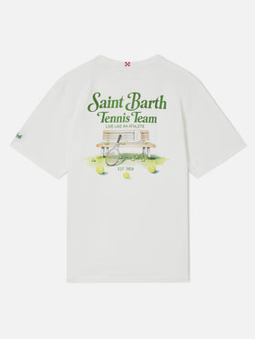 T-shirt Arnott blanc avec imprimé Saint Barth Tennis Team 