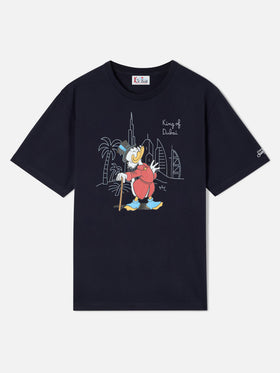 Navy blue Arnott organic cotton t-shirt with King Of Dubai embroidery | Special edition