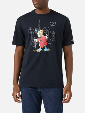 T-shirt Arnott blu navy in cotone organico con ricamo King Of Dubai | Special edition