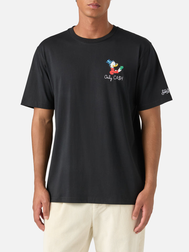 Black Arnott cotton t-shirt with Only Cash embroidery | Special edition