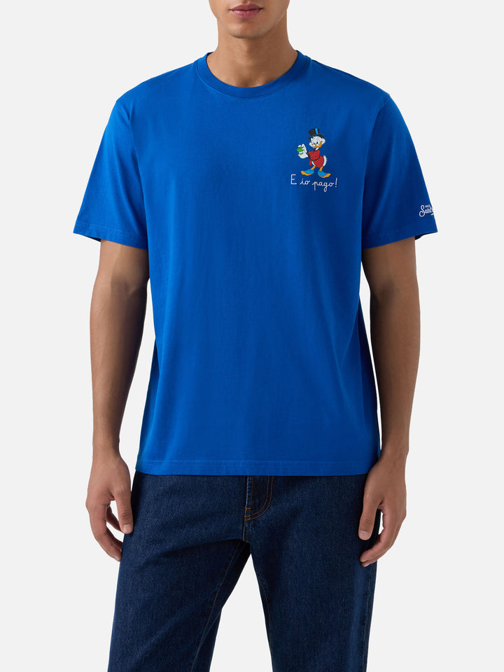 Blue Arnott cotton t-shirt with E Chi Paga embroidery | Special edition