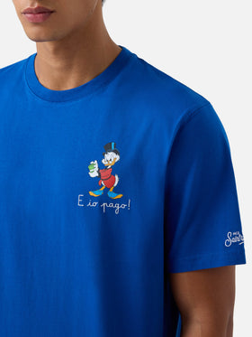 Camiseta de algodón Blue Arnott con bordado E Chi Paga | Special edition 