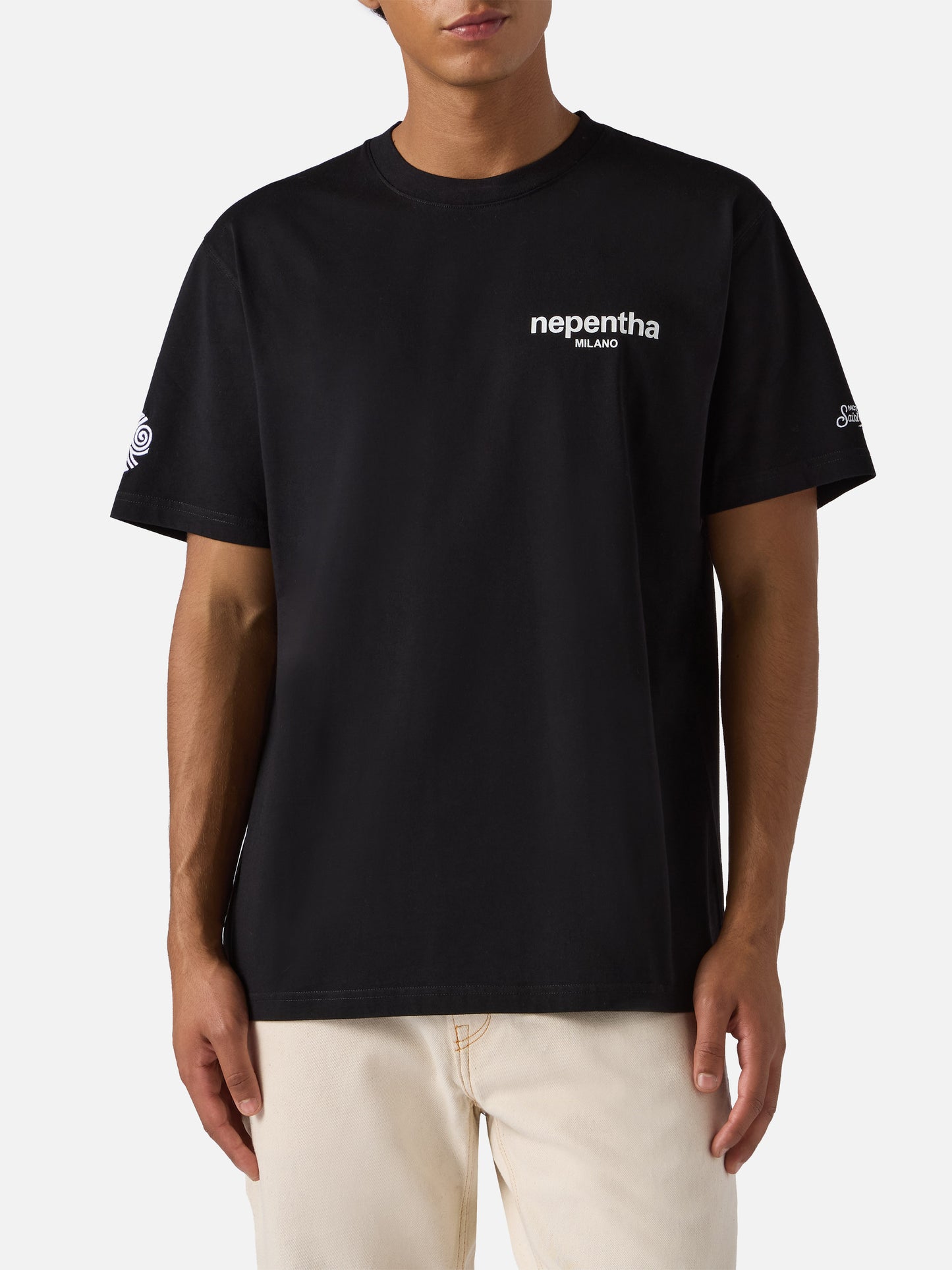 T-shirt Arnott in cotone nero con stampa Nephenta | NEPHENTA SPECIAL EDITION