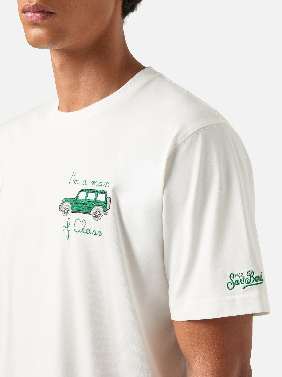 Camiseta de algodón Off white Arnott con bordado I'm A Man Of Class 