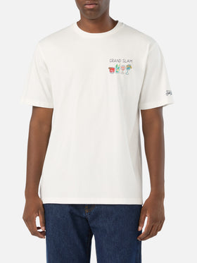 Off white Arnott cotton t-shirt with Grand Slam embroidery