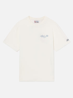 White Arnott Warm cotton t-shirt with back Après Ski Champ print