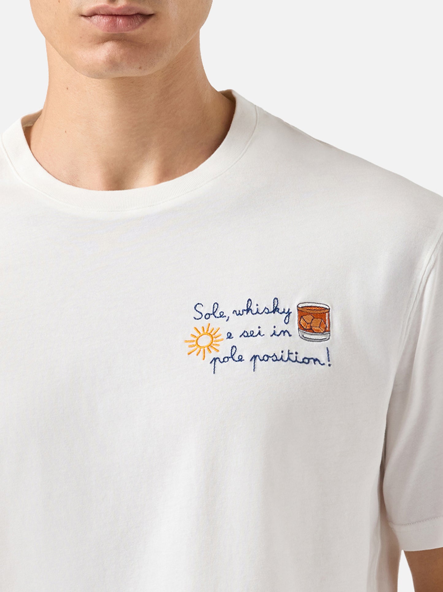 Winter-Baumwoll-T-Shirt Arnott Warm mit Sohle wishy e sei in pole position! Stickerei | VACANZE DI NATALE SPECIAL EDITION