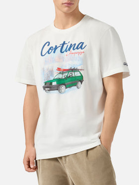 T-shirt Arnott Warm in cotone organico warm touch con stampa Panda Cortina