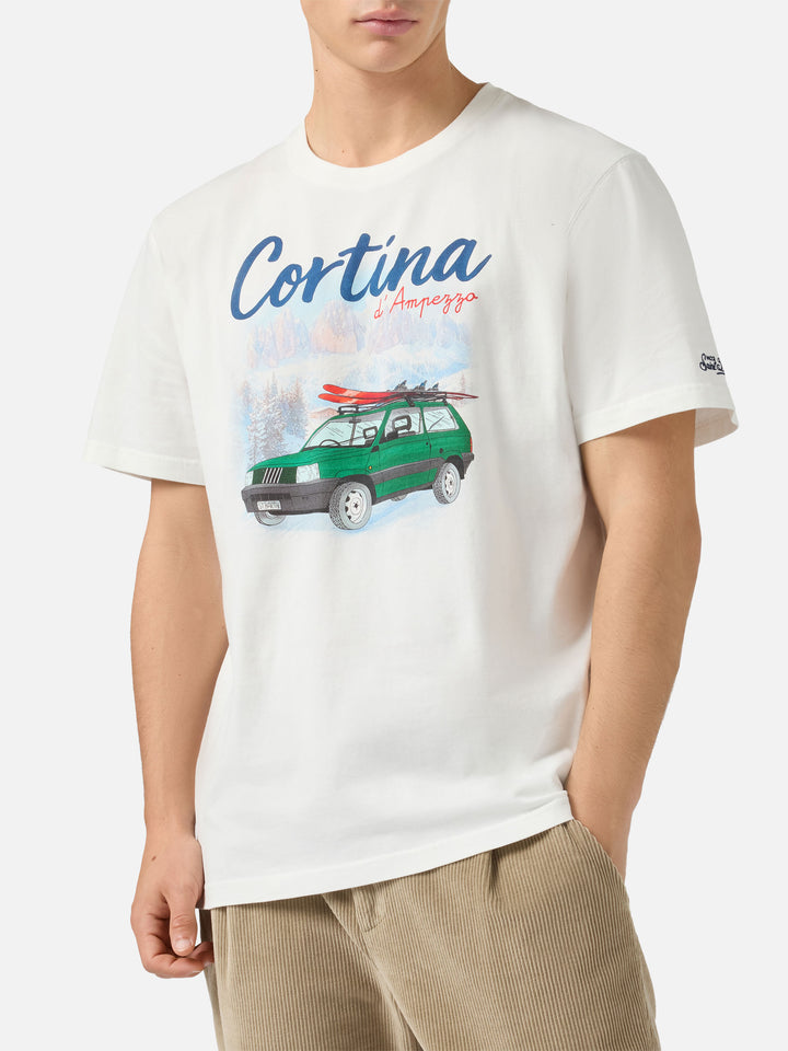 T-shirt Arnott Warm in cotone organico warm touch con stampa Panda Cortina