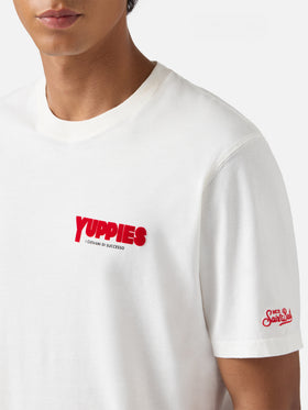 T-shirt Arnott Warm in cotone invernale bianco con stampa Yuppies | YUPPIES SPECIAL EDITION