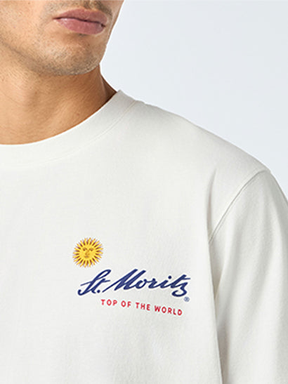 Man heavy cotton t-shirt Arnott with St. Moritz sun print | ST. MORITZ TOP OF THE WORLD SPECIAL EDITION