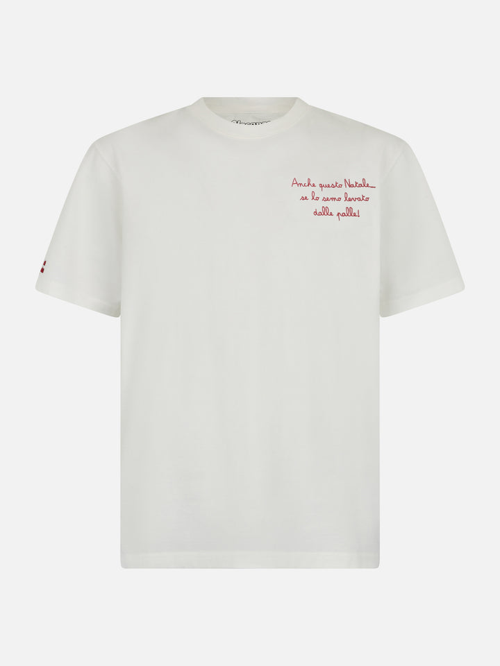 Man heavy cotton t-shirt Arnott with Anche questo Natale... embroidery | VACANZE DI NATALE SPECIAL EDITION - MC2 Saint Barth