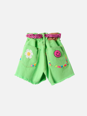 Upcycled denim shorts Arizona Jr with embroideries