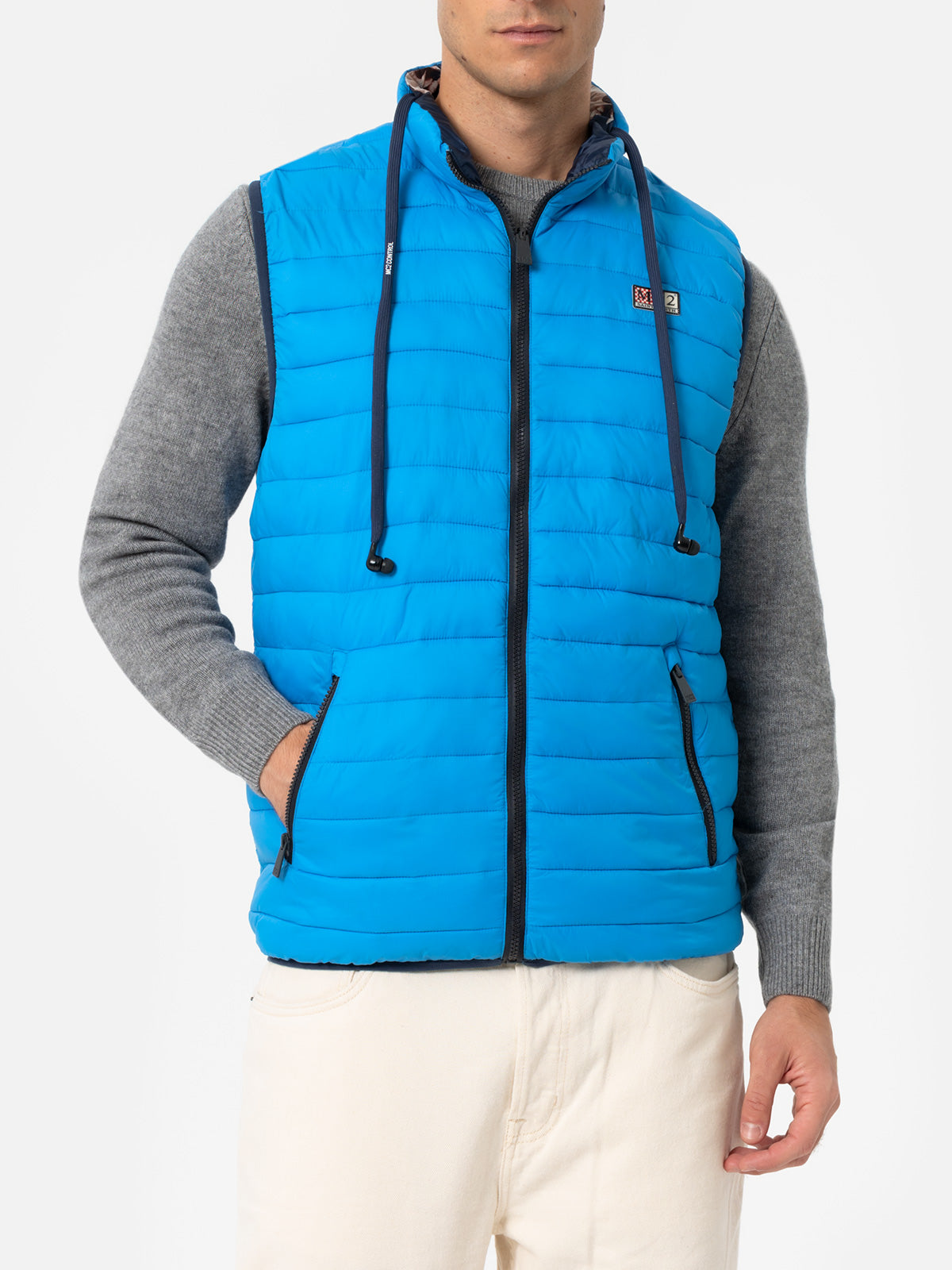 ☆送料・関税込☆MARITHE★MOUVEMENT LIGHT WEIGHT PADDED VEST CODE-ZERO Padded Vest Women Jackyard Navy Blue XL | CODE-ZERO