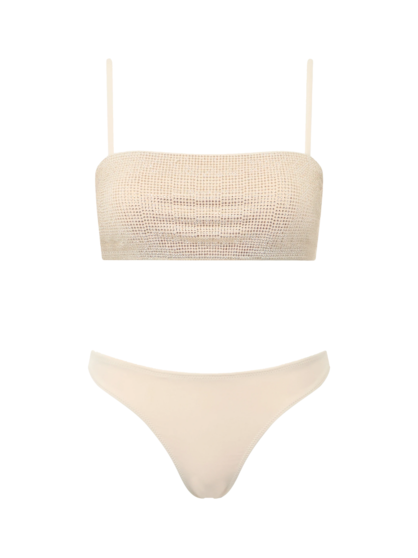 Bikini a fascia beige da donna Athena Naomi con strass