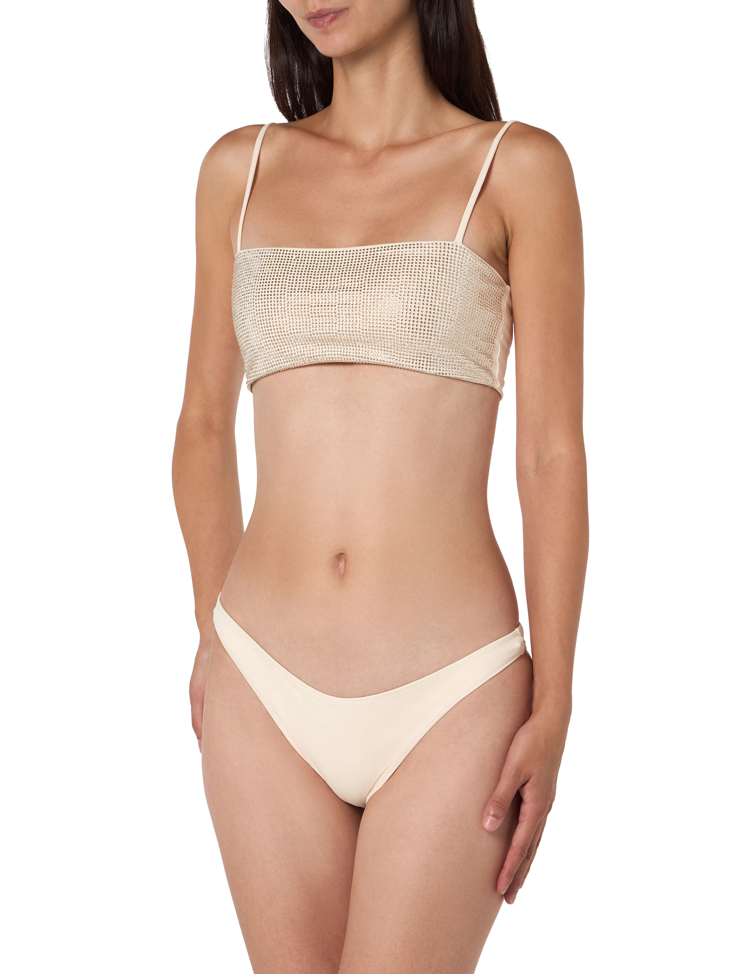 Bikini a fascia beige da donna Athena Naomi con strass