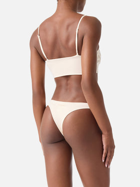Bikini bandeau Athena Naomi animalier avec strass 